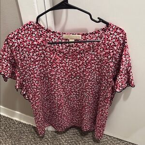 MICHAEL Michael Kors Pink and White Floral Blouse